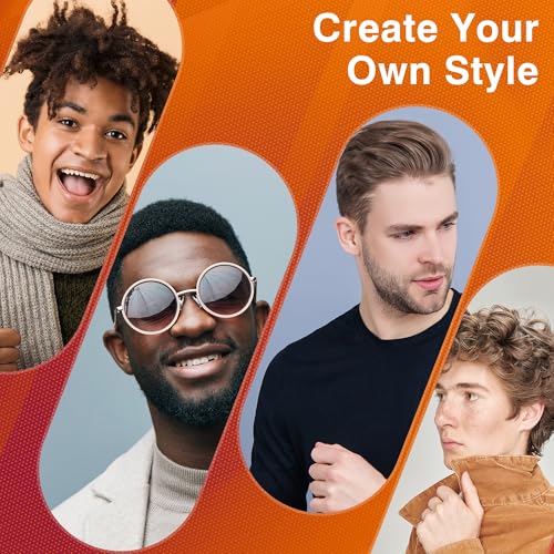 SALONSILK 5Pcs Combs for Men, Hair Pick Comb Set for Afro Black Mens Curls, Wide Tooth Medium Toothed Styling Dressing for Twist Detangler Natural Hair - color: Black-5 PCS