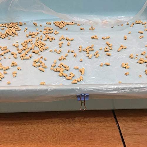 kathson 100 pcs Rabbit Cage Liners Disposable Large Plastic Mat Films for Bunny Guinea Pigs Chinchillas Rats Hamsters Hedgehogs and Other Small Animals 37"×27"