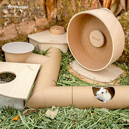 Niteangel Creative & Composable Hamster Tunnel - DIY & Build Unique Tube Burrow as Hideout for Small Sized Animals Like Hamsters Mouse Gerbils Mice (Whole Tunnel Set - Raw) - size: Whole Tunnel Set - Raw