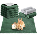 SmoothNovelty 5 Pcs Waterproof Guinea Pig Blankets Washable Small Animal Pee Pad Pet Blanket Sleep Bedding Mats Absorbent Guinea Pig Cage Liner Reusable Pet Sleep Pad(Dark Green,18" X 24",Classic) - color: Dark Green, size: 18" X 24", style: Classic