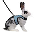 Niteangel Adjustable Soft Harness with Elastic Leash for Rabbits (XL, Blue) - color: Blue, size: XL