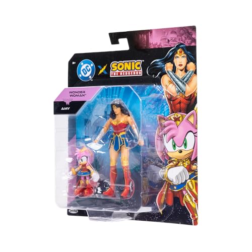 DC X Sonic the Hedgehog Amy as Wonder Woman & Wonder Woman 2.5/5-inch Figures Multipack - style: 5" Wonder Woman with 2.5" Amy Wonder Woman