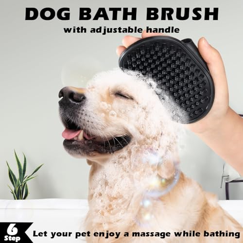 Professional 7 in 1 Pet Grooming kit I Dog Brush & Cat Brush I Dog&Cat Comb I Dog&Cat Nail Clipper/Trimmers with Nail File I Dog Bath Brush I Dog&Cat Flea Comb I Pet Supplies(Deep Blue) - color: Deep Blue