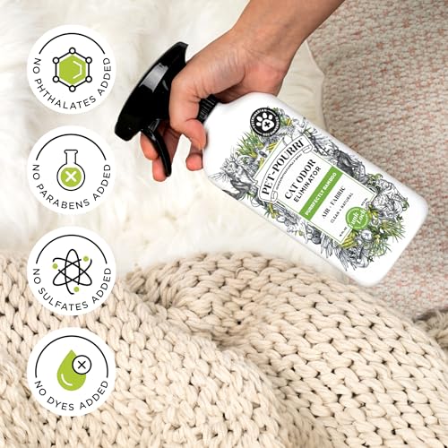 Pet-Pourri Smell Ya Litter Cat Litter Deodorizer Spray, Purrfectly Bamboo 3.4 Fl Oz, Up to 170 Uses, Pet Odor Remover with Essential Oils for Air, Carpet, Urine, Vet Recommended, Bergamot Bamboo Scent - size: 3.4 Fl Oz (Pack of 1)