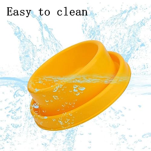 Ants Away Dog Bowl Cat Puppy Food Bowls Round No Spill Yellow M | Ant proof, safe food-grade plastic, anti-slide bottom, ant-block moat barrier, standard feeding size for small to medium dogs - color: Yellow, size: Medium