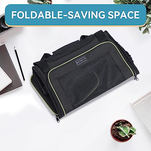 PETSFIT Pet Carrier Airline Approved with Extendable Mat, Dog Carriers for Small Dogs, TSA Approved Pet Carrier, Puppy Carrier for Small and Medium Cats Under 12 Lbs, Black | Airline Approved, Extendable Mat, TSA Approved, For Dogs & Cats Under 12 Lbs - c