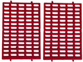 Saguaro Acres Rabbit and Small Animal Cage Resting Mat for Wire Floored Cages - Pack of 2 (Red) - color: Red