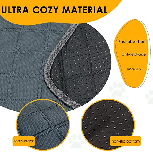 4 Pack Guinea Pig Cage Liners Washable Guinea Pig Bedding Reusable Waterproof Super Absorbent Guinea Pig Pee Pads Anti Slip Mat for Small Animals Rabbit Hamster Rat - 24" x 18" - color: Dark Grey, size: 24" x 18" (4 Pack)
