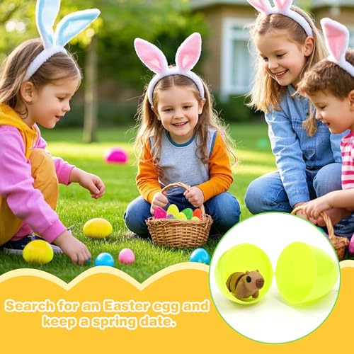 Easter Egg with 38 pcs 3D Printed Animal Figurines Set,Articulated, Flexible, and Exquisitely Cute, Easter Basket Stuff Fillers with Easter Egg, for Kids. - style: Animal G