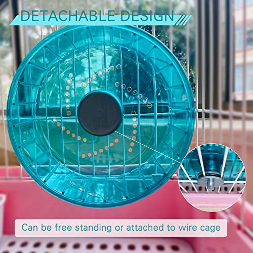 Hamster Exercise Wheel, Silent Spinner Hamster Running Wheels, Diameter 8.3 inch, Green - color: Green, size: 8.3 Inch