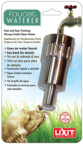 Lixit® L100 Water Faucet Automatic Fountain for Dogs and Other Pets - Made in USA (1 Pack) - size: Pack of 1