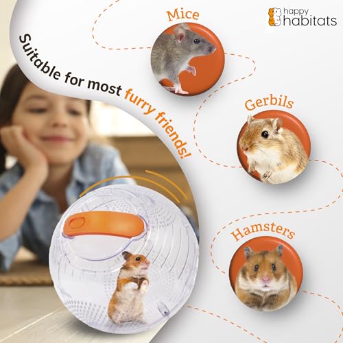 The Halo Small Pet Carrier and Hamster Exercise Ball | Safe, Portable & Breathable Design with Kick-Out Stands – Hamster Carrier & Accessories for Dwarf Hamsters, Mice & Gerbils