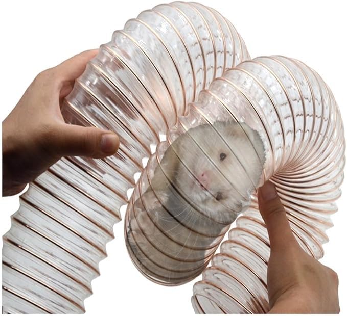 Products Transparent Thru-Way - 86in Interactive Tunnel for Ferrets F Rat Guinea Pig Ratand Small Pets, Tunnels and Tubes Flexible Design Allows for Better Observation of Pets Playing and Exploring