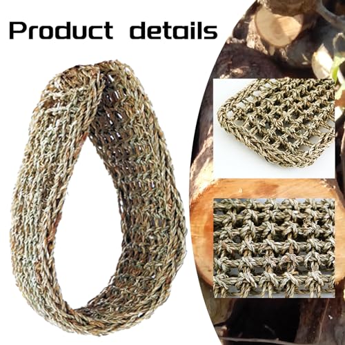 39 x 7 Inches Seagrass Mat, Natural Grass Woven Bird Net Hammock Mat, Climbing Rope Ladder Chew Toy, Cage Accessories for Parrots, Psittacines, Cockatiels, Hamsters, Lovebirds, Mice (2 Pack) - size: 39 x 7 Inch