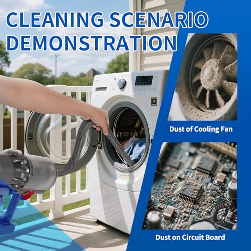 Vacuum Attachment Kit Compatible with Dyson V7 V8 V10 V11 V15 Cleaner | Flexible Extension Hose Mattress Tool Stiff Brush Soft Bristle and Flexible Crevice Tool for Home Cleaning - color: Home Cleaning Kit with Dryer Vent Hose