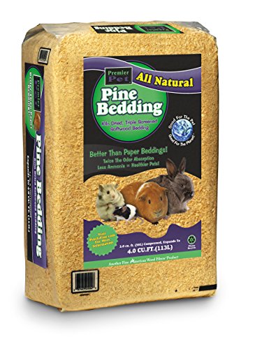PETSPICK Pine Wood Bedding for Small Pets, Cages and Animal Habitats, 141 L | Pine bedding is sized for small pets and animal habitats; 141 L package supports cage and enclosure maintenance. - size: 141L