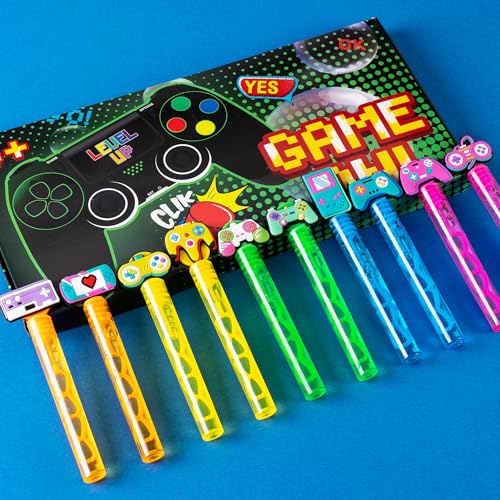 WHALEISLAND 20PCS Video Game Bubble Wands, Gamer Party Favors for Kids | Birthday Party Supplies, Goodie Bag Stuffers, Classroom Prizes, Fun Gifts and Game Theme Party Accessories - style: VIDEO GAME