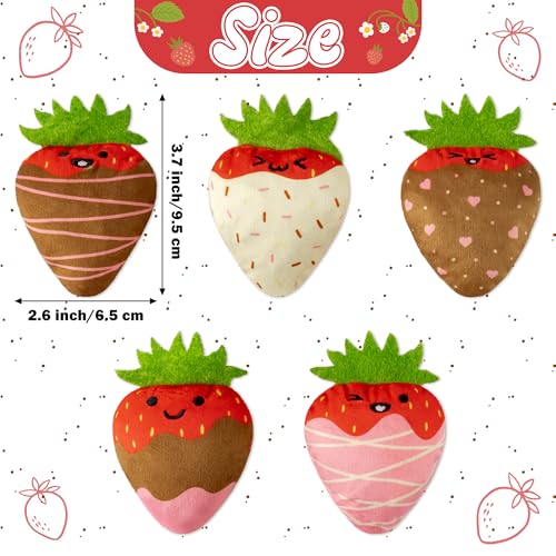 MALLMALL6 Catnip Toys for Cat - 5Pcs Strawberry Chocolate Crinkle Paper Sound Catmint Toy for Indoor Kitten, Teething Chew Kick Interactive Kitty Supplies, Pet Present for Kitten Lover - style: Strawberry Chocolate（with Crinkle Paper）