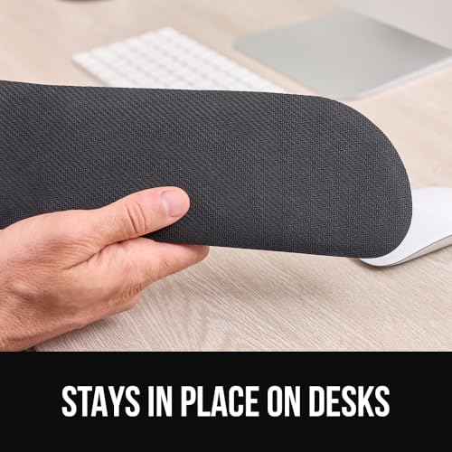 GORILLA GRIP Silky Memory Foam Keyboard Wrist Rest and Mouse Pad for Computer, Ergonomic Typing Support, Desk Office Supplies and Gaming Accessories, Hand & Arm Mousepad Cushions and Coaster Set Black - color: Black, size: Set of 4 (2 Wrist Rests + Coaste