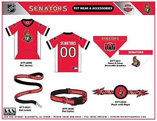 Pets First NHL Ottawa Senators Stick Toy for Dogs & Cats. Play Hockey with Your Pet with This Licensed Dog Tough Toy Reward!, 16 inches Long - color: Ottawa Senators, style: NHL Dog Tug Toy