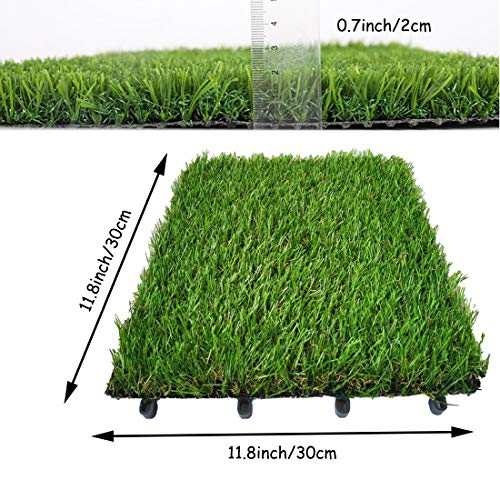 Hamiledyi 2 Pcs Artificial Rabbit Grass Mat 11.8" x 11.8" Reusable Guinea Pig Pee Pads Dog Grass Pee Pads for Puppy Bunny Chinchilla TrainerFloor Plastic Mats Feet Pads Indoor Outdoor - size: 2 Pcs