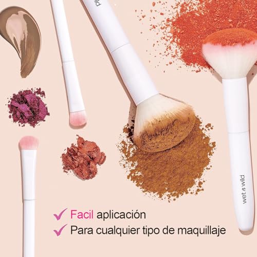 wet n wild Fan Brush, Blending Brush for Highlighter, Blush, & Peel Masks, Ergonomic Handle (Pack of 2) - color: Fan, size: 7.28 in (Pack of 2)