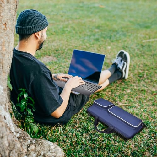 Keyboard Carrying Case for Logitech MK270 MK345 MK335 MK955 | For Office Users, Commuters, and Travelers; Organizer with Mouse and USB Receiver Pocket, Case Only - Blue - color: blue