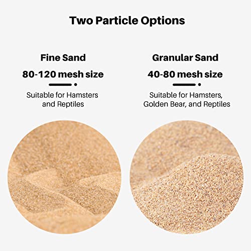 BUCATSTATE Hamster Sand, No-Dust 3.3LB Chinchilla Dust Bath with Pour Spout, 100% Natural Desert Bathing Sand for Syrian Hamster Gerbil Rat Mice Small Animals (Fine Sand) - color: Fine Sand, size: 3.3LB