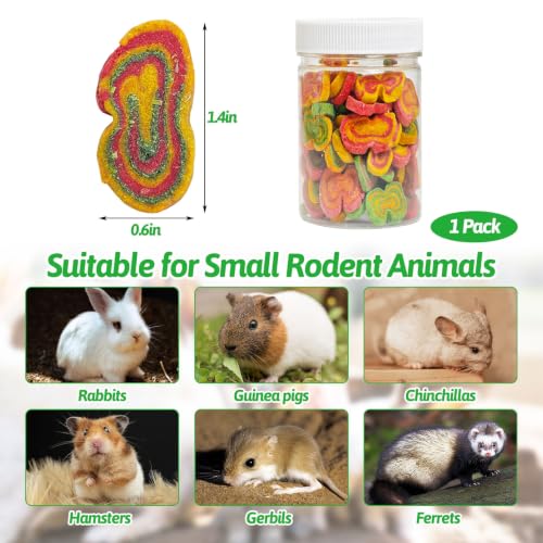 Fhiny 0.29lb Rabbit Chew Toys, Mixed Forage Beetroot Carrot and Pumpkin Bunny Treats for Hamsters Guinea Pigs Chinchillas and Other Small Rodents Teeth Grinding