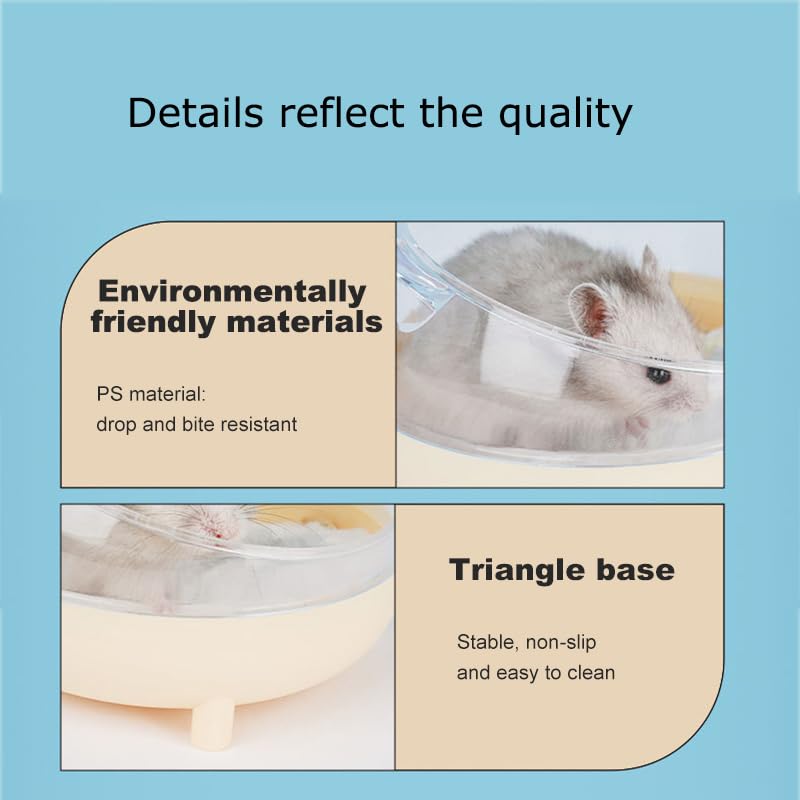 Meow&Woof Hamster Sand Bath Container & Dust-Free Bath Sand Set, 6.5" Sandbox Toilet for Hamster, Gerbil, Chinchilla, Mice – 2.2 lbs Potty Litter Sand for Small Animals (Pink)