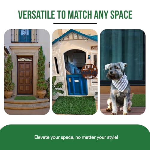 MAYSHINE Fake Grass for Dogs, Artificial Turf Grass Indoor Outdoor, Mat for Dogs Soft Blades, Cesped Artificial for Patios, Dog Astro Turf for Balcony, Quick Clean, Easy Rinse Patio Rug, 59"x36" - size: 59" x 36", style: Without Drainage Holes