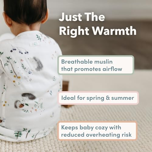 Loulou Lollipop Lightweight Muslin Wearable Baby Blanket Sleeping Bag, Unisex Infant Toddler, 0.5 TOG, 2-Way Zipper Sleepsack - color: Ice Hockey, size: 18-36 Months