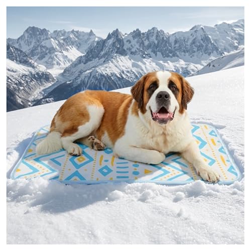 Cooling Mat for Dogs,Stylish Patterns,Self Cooling Indoor Outdoor | Instant Cooling,No Gel,100%Non-Toxic,Claw-Proof,Anti-Slip,Washable,for dog creat,dog bed,Bohemia XL - color: Bohemia, size: 43"x32"(X-Large)