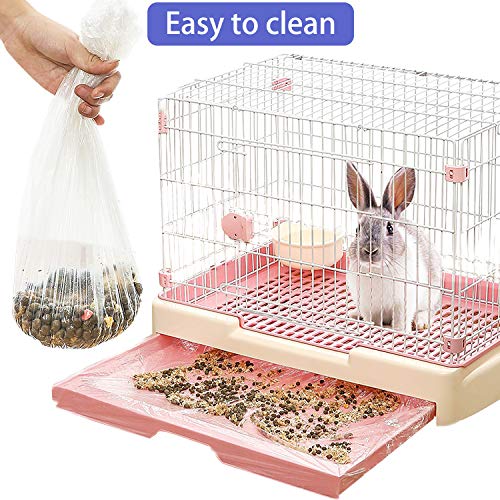 upcessory 50 pcs Disposable Cage Liners, Clear Plastic Rabbit Cage Liner Bag, Universal Toilet Film for Bunny, Hamster, Totoro, Hedgehog, Guinea Pig and Small Animals. | Universal Toilet Film for Bunny, Hamster, Totoro, Hedgehog, Guinea Pig and Small Anim
