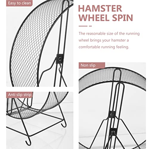 Hamster Cages Hamster Running Exercise Wheel- Silent Guinea Pig Exercise Wheel with Rack Small Animals Running Wheel Toys for Hamsters, Hedgehogs, Rats Hamster Cage - size: 21X15X23CM