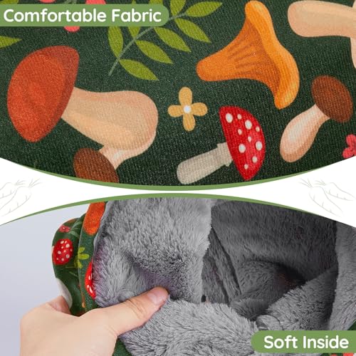 Glittme Guinea Pig Tunnel Washable Guinea Pigs Hideout Portable Rabbit Tunnels Soft Ferret Tunnel for Playing Resting Guinea Pig Accessories for Hedgehogs, Hamster, Mushrooms | Small Animal Hideout Crafted With Warm Plush Lining, Offering A Cozy And Folda