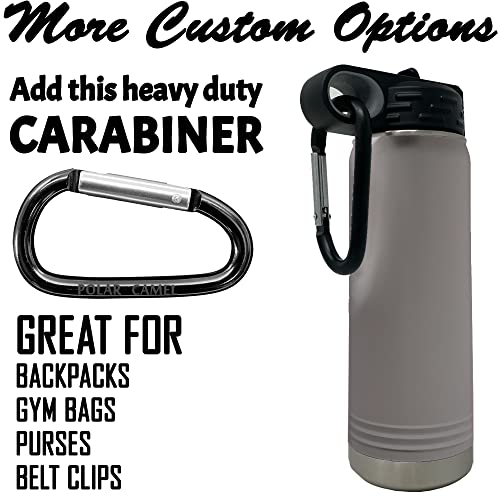LaserGram Personalized 20oz Water Bottle, Snail (Gray) | Engraved Gift, Vacuum Insulated Stainless Steel, Flip-Top Straw Lid, Laser Engraved With Your Name - color: Gray, size: 20 Ounces