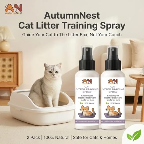 Cat Litter Training Spray, 2 Pack, 300ml Litter Box Attractant Spray | 2-pack attractant helps guide cats and kittens to the litter box during training, retraining, and new-home transitions. - color: 2 pack Cat Litter Training