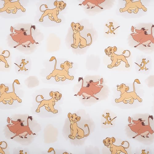 Lambs & Ivy Disney Baby Lion King Safari Fitted Crib Sheet - White - color: Lion King Safari, size: Standard Crib