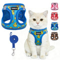 SCENEREAL Cat Harness & Leash Set Escape Proof - Adjustable Air Mesh Vest with Reflective Strips for Kittens, Puppies, Rabbits, Duck S - color: Duck, size: Small(Fit Chest 11.3-12.5in)