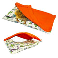 Bearded Dragon Hammock Sleeping Bag Set- Hanging Pet Bed with Pillow and Blanket Hideout Habitat with Soft Warm for Bearded Dragon Lizard Leopard Gecko and Small Pet Animal（Beige + Orange Quilt） - color: Beige + Orange Quilt