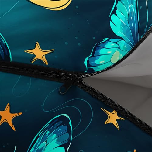 QOOMO Axolotl Cute Camping Sleeping Bags,3 Season Warm & Cool Weather,Lightweight,Waterproof Sleeping Bags for Adults & Kids,Traveling,and Outdoors - color: Butterfly 20