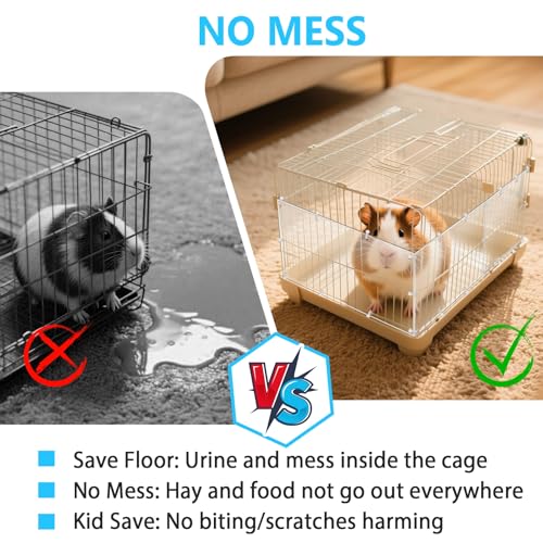 Harhana Cage-Guard, 6 Packs Clear Transparent Pet Cage Protector, Chew-Proof Barrier for Hamster, Rabbit, Bird Cages, DIY Customizable Edge Cover to Protect Wires & Prevent Mess