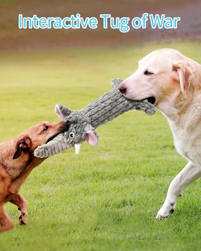 Dog Toys, Squeaky Plush No Stuffing Crinkle Dog Toy for Small Medium Large Dogs, Interactive Puppy Teething Water Bottle Dog Chew Toy (Elephant) - style: Elephant