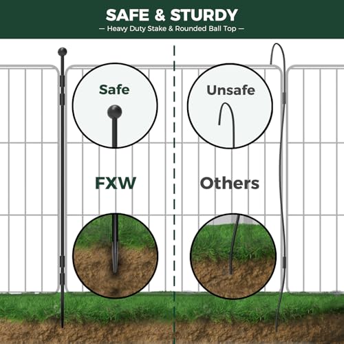 FXW MiniPaws Dog Playpen, Indoor, Yard & RV Camping, 32" H, 8 Panels | Portable, Expandable Layout, Tool-Free Setup, For Small & Medium Dogs - size: 32"H