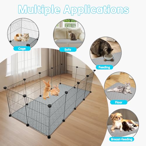 PAWCHIE Guinea Pig Cage Liners, Washable Guinea Pig Bedding for Midwest Cage 2 Pack 27"X14", Reusable Anti Slip Waterproof, Absorbent Guinea Pig Pee Pad for Small Animal, Rabbit, Bunny, Chinchilla - size: 36x69cm/14x27in(Pack of 2)