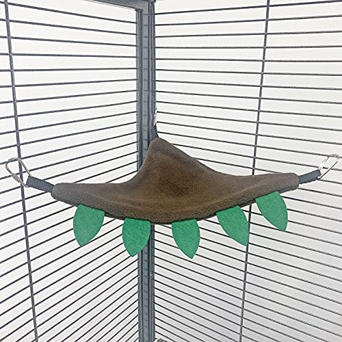 Exotic Nutrition Fleece Corner Platform - Soft Durable Cage Accessory - Sugar Glider, Squirrel, Marmoset, & Other Small Pets