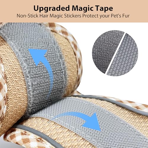Teacup Puppy Harness with Leash - Adjustable Soft Vest with Magic Tape & Reflective Safety Strips, Easy-Put-On for Poodles, Pomeranians - Gym, Hiking, Travel (Brown-Beige, S) - color: Brown-Beige, size: S(Chest: 13.5 - 15")