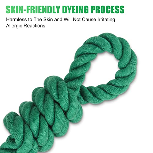 5 FT Handmade Rope Dog Leash for Small Medium and Large Dogs | Soft and Comfortable Grip, New Golden Heavy Duty Metal Clasp, Dark Green - color: Dark Green, size: 5FT x 1/2in (Pack of 1)