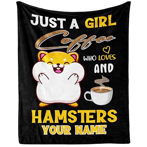 Custom Hamster Throw Blanket for Kids Boys Girls Gifts, 50” x 40” | Soft Flannel, Lightweight but warm, Machine washable, HD print, Wrinkle & shrink resistant, Anti-pilling, Suitable all ages - color: Hamster Blanket 2 Custom, size: Small(40"x50")